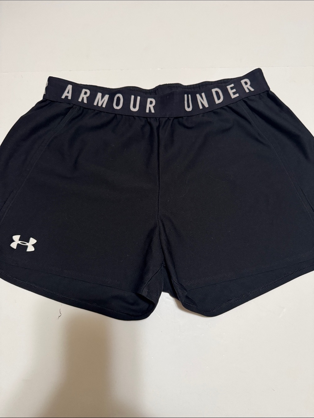 Under Armour Black Women's Athletic Shorts with Branded Waistband
